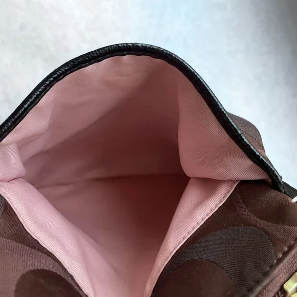 Coach Crossbody Shoulder Bag Brown/Black Swingpack - Picture 9 of 11